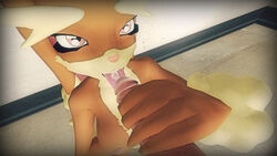 2015 3d anthro big_breasts breasts canine cum disembodied_penis duo female fur furry kraotik lagomorph looking_at_viewer lopunny male mammal nintendo nipples nude open_mouth penis pokemon pokemon_(species) pose rabbit solo_focus source_filmmaker tongue video_games