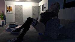 1girls 3d animated breast_grab breasts dildo female female_only jasko(pj-jp) kneehighs kneesocks masturbation medium_breasts mp4 partially_clothed pj-jp sex_toy sofa solo sound tagme video virt-a-mate