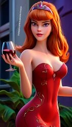 1girls 1woman 3d 3d_(artwork) ai_art ai_generated big_breasts breasts catoon coconut daphne_blake elsacorinthiana female female_only glass high_quality horny low_cut_dress marvel marvel_cinematic_universe navel nude_female nudist nudity orange_dress outdoor_nudity patreon patreon_link patreon_url posing purple_eyes red_hair scooby-doo scooby_doo_(series) semi-naked semi_naked semi_nude skinny skinny_girl standing thin thin_body thin_female white_skin wine wine_glass