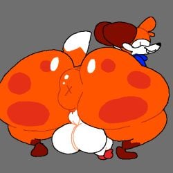 anthro ass ass_focus big_ass big_butt bubble_butt butt_focus donut_anus femboy fox furry male_only mammal soups_(superiorfox) superiorfox