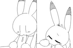 animal_yokocho blush comic exed_eyes female iyo lagomorph male mammal penis rabbit