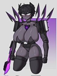 big_ass big_breasts genderswap_(mtf) huge_breasts lupio0_(artist) mommy naked_female no_clothes no_pupils purple_background purple_blade rule_63 skibidi_toilet titan_tv_man_(skibidi_toilet) titan_tv_woman_(skibidi_toilet) tv white_eyes