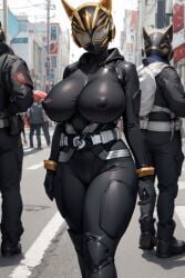 ai_generated armor armored_female breasts female female_only helmet kamen_rider kamen_rider_geats_(series) kamen_rider_na-go large_breasts thick_thighs thighs