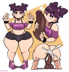 1boy anal anal_penetration anal_sex artist_name ass big_ass big_penis blowjob booty_shorts bottom_heavy bottom_heavy_femboy clothed crop_top cum cum_in_ass cum_inside femboy gay goth high_heels huge_ass huge_cock kommurf large_ass licking male male_focus male_only minishorts multiple_views oc original penis plump_thighs purple_hair sex short_shorts shortstack shortstack_femboy thick_thighs trap wide_hips yaoi