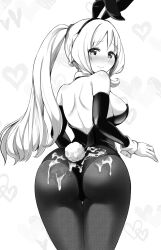 1girls 2021 absurd_res absurdres ass ass_focus big_ass black_and_white blonde_hair blush blush_lines blushing_at_viewer bubble_ass bubble_butt bunny_ears bunny_girl bunny_tail bunnysuit cum cum_in_ass cumshot curvaceous curvy curvy_female curvy_figure ejaculation embarrassed high_resolution highres human human_only looking_at_viewer looking_back magia_record:_mahou_shoujo_madoka_magica_gaiden magical_girl mahou_shoujo_madoka_magica momoko_togame nervous ponytail presenting presenting_ass puella_magi_madoka_magica semen semen_on_ass solo solo_female solo_focus togame_momoko variant young zwei_(santanawamuujojo)