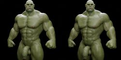 1boy 3d arm_hair ass balls bara barazoku big_balls big_penis body_hair chest_hair hairy hairy_arms hairy_chest hairy_legs hairy_male leg_hair male male_focus male_only muscular muscular_male orc penis pubic_hair solo solo_focus solo_male voluox