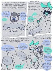 alien anal anal_insertion anal_sex anal_vore antennae anthro bear bear_girl big_belly comic creature_inside cum cum_drip femboy femboy_focus heart heart-shaped_pupils heart_eyes naked nude penis stomach_bulge vore zyneru zyneru_(character)