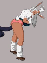 1girls big_ass big_breasts big_penis boku_no_hero_academia brown_shoes bunny_ears bunny_girl bunny_tail dark-skinned_female dat_ass female female_focus gloves grin kneehighs long_hair long_penis long_socks loose_socks mature_female mfuncen miruko my_hero_academia necktie nomu nude_female out_of_frame panties penetration penis pink_panties red_necktie rumi_usagiyama school_uniform schoolgirl shirt shoes short_skirt skirt smooth_skin socks thick_ass thick_thighs white_socks