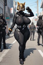 ai_generated armor armored_female breasts female female_only helmet kamen_rider kamen_rider_geats_(series) kamen_rider_na-go large_breasts thick_thighs thighs