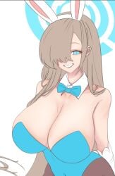 1girl 1girls 2024 2d 2d_(artwork) asuna_(blue_archive) asuna_(bunny)_(blue_archive) asymmetrical_bangs bare_shoulders big_breasts blonde blonde_female blonde_hair blonde_hair_female blue_archive blue_bowtie blue_eyes blue_tie bowtie breasts breasts_bigger_than_head bunny_ears bunny_girl bunnygirl cleavage clothed clothed_female clothing detached_collar digital_drawing_(artwork) digital_media_(artwork) elbow_gloves female female_focus female_only gloves hair_over_one_eye hi_res high_resolution highres huge_breasts large_breasts leotard long_hair looking_at_viewer mole mole_on_breast smile smiling smiling_at_viewer solo solo_female solo_focus strapless_leotard tastykuri very_long_hair white_collar white_gloves