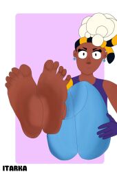 1girls barefoot brawl_stars feet feet_fetish female foot_fetish foot_focus itarka maisie_(brawl_stars) soles soles_female