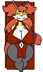 big_breasts breasts cleavage delphox female furry huge_breasts kingretrokirby milf pokemon pokemon_(species) tagme thick_thighs wide_hips