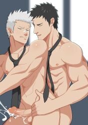 anal anal_sex balls bara cum erection gay gay_anal gay_sex katekyo_hitman_reborn katekyo_hitman_reborn! male male/male male_nipples male_only male_penetrated male_penetrating_male muscular_male nipples nude penetration penis sasagawa_ryohei sex yamamoto_takeshi zhadoiz