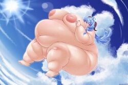 1girls 2023 bbw belly belly_overhang big_belly big_breasts blue_hair breasts educabezon fat fat_arms fat_belly fat_female fat_fetish fat_rolls fat_thighs fat_woman ganyu_(genshin_impact) genshin_impact hoyoverse huge_belly huge_breasts in_the_air inverted_nipples light-skinned_female light_skin long_hair mihoyo morbidly_obese morbidly_obese_female naked naked_female nipples obese obese_female overweight overweight_female ssbbw thick_thighs thighs weight_gain wide_hips