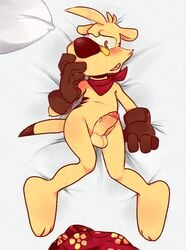 balls dakimakura_design erection male male_only mammal marsupial nanamii penis solo thylacine ty_the_tasmanian_tiger ty_the_tasmanian_tiger_(series) vein