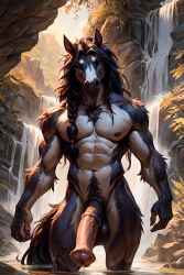 2024 ai_generated anthro athletic athletic_male balls equid equine equine_penis erect erect_penis furry horse inviting looking_at_viewer male male_only mammal muscular muscular_male navel nipples nude penis seductive smile solo speedykiwi tagme tail urethra