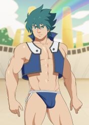 bara bulge jockstrap johan_anderson male male_only muscular_male underwear yu-gi-oh! yu-gi-oh!_gx zhadoiz