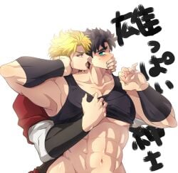 2boys dio_brando gay jojo's_bizarre_adventure jonathan_joestar male male/male male_only muscular_male phantom_blood yaoi