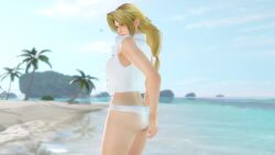 3d animated ass big_breasts bikini_bottom bikini_top blonde_hair blue_eyes braid breasts busty dead_or_alive dead_or_alive_xtreme_beach_volleyball female female_focus female_only gravure helena_douglas hourglass_figure long_hair mod navel outdoors outside savagemoonboy shirt sleeveless sleeveless_shirt tagme video wide_hips