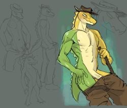 2024 anthro anthro_focus anthro_only anthro_solo crocodile crocodilian crocodylid digital_drawing_(artwork) digital_media_(artwork) doodle erect_penis erection furry furry_male furry_only gummigoo_(the_amazing_digital_circus) gummy_(food) gummy_creature hat headgear headwear humanoid_genitalia humanoid_penis living_candy living_food male male_focus male_only pants pants_down pants_pulled_down partially_clothed saltwatertaffy solo solo_anthro solo_focus solo_in_panel solo_male solo_male spikes spikes_(anatomy) spikes_on_back the_amazing_digital_circus