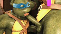 3d animated anthro balls closed_eyes donatello duo erection gay incest leonardo male male_only oral penis reptile rexim scalie sex tagme teenage_mutant_ninja_turtles turtle