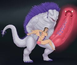 1girls adult_jia aged_up bestiality big_breasts biting_lip braid breasts brown_hair cervical_penetration claws completely_nude completely_nude_female cross_section futa_on_female futanari godzilla_(series) godzilla_x_kong:_the_new_empire interspecies jia_(godzilla_vs_kong) kaiju knot knotted_penis monster_cock monster_on_female monsterverse one_eye_closed reverse_stand_and_carry_position reverse_suspended_congress rule_63 shimo_(kaiju) size_difference spiked_penis spread_legs standing tears thick_thighs titto tittoarts uterus vaginal_penetration white_body white_scales