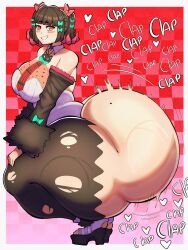 1girls angels_of_delusion big_ass big_breasts big_butt breasts gigantic_ass high_heels highres hoyoverse huge_ass huge_thighs humongous_ass hyper_ass luizinbk nangong_yu_(zenless_zone_zero) squatting stocking tagme thick_thighs torn_stockings twerking zenless_zone_zero