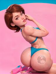 ai_generated ass bikini breasts butt_focus cute cute_face cute_male elygordan elygordanart gigantic_ass gigantic_belly gigantic_breasts gigantic_nipples helen_parr huge_balls huge_breasts huge_butt huge_nipples hugeboobs looking_at_viewer milf mommy patreon swimsuit the_incredibles the_incredibles_2