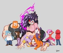 anthro boxxwrench female mindy_latour mobian_(species) queen_aleena sonia_the_hedgehog sonic_(series) sonic_underground spanking tagme tamers12345's_sonic_underground uncle_chuck