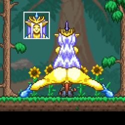 animated artist_request ass cowgirl_position crown elf_ears empress_of_light gigantic_ass penetration penile_penetration penis penis_in_pussy pixel_art pussy sex source_request submissive_male taller_girl terraria vagina vaginal vaginal_penetration vaginal_sex yellow_skin