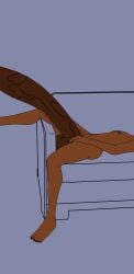 animated dark_nipples dark_skinned_femboy darker_penis erect_penis getting_erect laying_down laying_on_back laying_on_couch long_corona_of_glans_penis long_penis male_focus male_only navel_piercing pinkhairedslips shape_shifter slips_(pinkhairedslips) solo_male tagme twitching_penis veiny_penis video