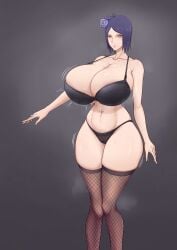 1girls akubishin big_breasts black_bra blue_hair bra breast_focus breasts breasts_bigger_than_head busty cleavage coat curvaceous curvy curvy_body curvy_female curvy_figure female female_only fishnet_stockings fishnets high_collar hourglass_figure huge_breasts konan large_breasts legs_together lingerie long_hair massive_breasts mature mature_female midriff milf naruto naruto_(series) naruto_shippuden orange_eyes paper plump ring solo solo_focus stockings top_heavy top_heavy_breasts underwear visible_breasts voluptuous wide_hips wide_sleeves
