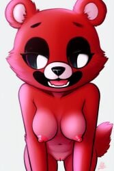 ai_generated bear bobby_bearhug critters_(poppy_playtime) cum cum_drip cum_dripping_from_pussy furry_only heuryus_(artist) no_humans poppy_playtime poppy_playtime_(chapter_3) red_body red_fur red_skin simple_background smiling_critters tagme white_background