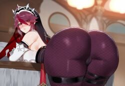 1girls ai_generated ass bending_over bent_over breasts female fishnets genshin_impact huge_ass mature miyuai nun pantyhose presenting presenting_hindquarters red_eyes red_hair rosaria_(genshin_impact) tagme thiccwithaq_(ai_style) wide_hips