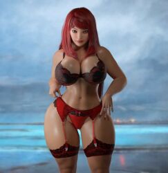 big_ass big_breasts big_butt big_thighs cursedmadara huge_breasts lingerie long_hair looking_at_viewer milf naruto naruto_(series) naruto_shippuden red_hair solo uzumaki_kushina