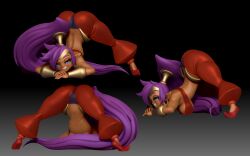 1girls 3d ass ass_cleavage ass_up belly_dancer belly_dancer_outfit big_ass big_breasts bracelet bracelets breasts butt_crack clothed clothing female female_focus female_only female_solo full_body genie genie_girl jack-o_pose long_ponytail looking_at_viewer ponytail purple_hair raised_ass shantae shantae_(character) smile smiling smiling_at_viewer smooth_skin solo solo_female tagme the-great-pipmax thick_thighs thighs wayforward