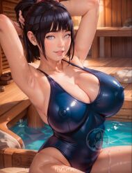 ai_generated ass bath bathroom bikini breasts butt_focus cute cute_face cute_male elygordan elygordanart gigantic_ass gigantic_belly gigantic_breasts gigantic_nipples huge_balls huge_breasts huge_butt huge_nipples hugeboobs hyuuga_hinata looking_at_viewer milf naruto naruto_(series) patreon swimsuit