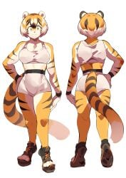 athletic athletic_female bengal_tiger big_ass big_breasts breasts bubble_butt cleavage feline female fit_female furry huge_ass huge_breasts mx99926 thick_thighs tiger tiger_girl toned toned_female wide_hips