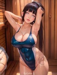 ai_generated ass bath bathroom bikini blue_mizugi breasts cute cute_face cute_male elygordan elygordanart erect_nipples erect_nipples_under_clothes gigantic_ass gigantic_belly gigantic_breasts gigantic_nipples huge_balls huge_breasts huge_butt huge_nipples hugeboobs hyuuga_hinata looking_at_viewer milf mizugi naruto naruto_(series) patreon swimsuit