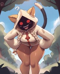 ai_generated big_breasts blazblue catgirl female looking_at_viewer taokaka video_games zoochman