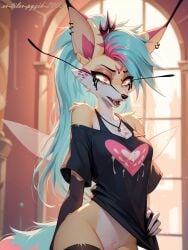 ai_generated furry furry_female helluva_boss queen_bee-lzebub_(helluva_boss)