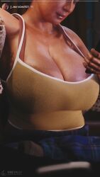 3d animated average_sized_penis big_breasts bouncing_breasts dark-skinned_male dark_hair instagram latina male/female milf rio_morales spider-man_(ps4) tagme titjob video