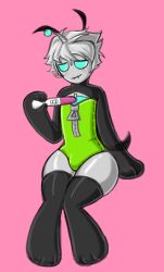 gir gir_(invader_zim) invader_zim male male_focus male_only male_pregnancy nickelodeon pregnancy pregnancy_test pregnant pregnant_male zagir zim zim_(invader_zim)