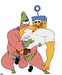 2boys abs anal anal_sex anthro balls biceps big_balls cartoondestroyer clothed clothing crazedg cum cum_in_ass cum_inside erection fish footwear furry furry_only gay half-dressed hat headgear invincibubble looking_down male male_only manly marine mr._superawesomeness musclegut muscles nickelodeon open_mouth orgasm pants patrick_star pecs penetration penis sea_sponge sex shirt shoes smile smooth_skin sponge_out_of_water spongebob_squarepants spongebob_squarepants_(character) standing starfish transparent_background underwear