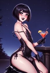 ai_generated bulge civitai cocktail_dress drunk femboy goth loose_clothes side-tie_panties sustaco