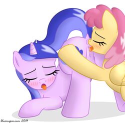 2014 anus ass bluemeganium blush dizzy_twister_(mlp) duo equine female feral friendship_is_magic hair horse long_hair mammal my_little_pony nude open_mouth oral pony pussy sea_swirl_(mlp) spreading yuri