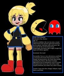 female gjinka humanization humanized pac-man pac-man_(series) pac-man_eyes paccu-maniko_(xusisidie) personification xusisidie