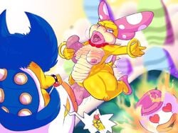 1boy 1girls anthro bald_female big_lips big_thighs blue_eyes blue_hair blue_shell blush bourbon_(artist) bow bracelets breasts cunnilingus drooling duo explosion eyeshadow fapping female female/male female_focus half-closed_eyes heart_eyes heels high_heels koopaling koopalings lipstick ludwig_von_koopa male male/female male_masturbation mario_(series) necklace nintendo nipples open_mouth oral pearl_necklace pink_bow pink_eyeshadow pink_heels pink_high_heels pink_lips pink_lipstick pink_shell red_necklace red_pearl_necklace sagging_breasts saliva sex sibling slightly_chubby spiked_bracelet spiked_shell super_smash_bros. tail thick thick_hips thick_thighs thighs tongue tongue_out ugly_female vaginal_penetration video_games wendy_o._koopa wide_hips yellow_skin