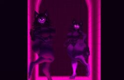 absurd_res anthro ass belly big_breasts big_butt black_body black_fur black_skin bone breasts curves da.nilkaz duo female female/female fluffy fluffy_tail fur garry's_mod glowing glowing_eyes hi_res huge_butt huge_thighs mal0 nabito_dan overweight paws scp-1471-a scp-1471-a_(da.nilkaz) scp_foundation tail thick_thighs tongue tongue_out wide_hips