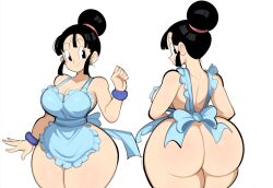 1girls ai_generated almost_naked apron big_ass big_breasts black_eyes black_hair chichi dat_ass dragon_ball dragon_ball_super dragon_ball_z female huge_ass large_breasts mature_female milf mullon naked_apron novelai that_ass_was_fat voluptuous voluptuous_female wide_hips